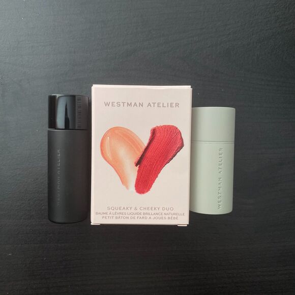 Westman Atelier Squeaky & Cheeky Duo II - Lip Balm & Blush Stick - Nana Bichette - Picture 1 of 4